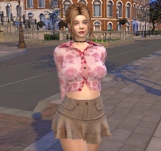sims custom sim download redhead female Darya Matskevich by Bonita100 Body View