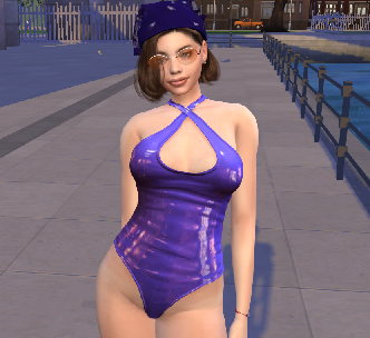 the sims 4 custom content download brown hair female Rachel Marcovic by Bonita100 Body View