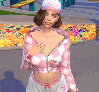 sims4 alpha cc style download brown hair female Rachel Marcovic by Bonita100 Body View