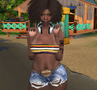 sims 4 custom sim download black girls female Yaribel Castillo by Bonita100 Body View