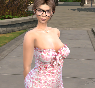 sims game alpha cc style download woman Carolina Lombardi by Bonita100 Body View