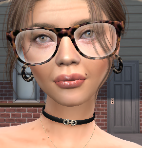 the sims 4 custom character download brown hair female Carolina Lombardi by Bonita100 Face View