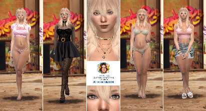 Johanna Nilsson trending girls - blonde custom character Sims 4 CAS outfit preview - thumbnail
