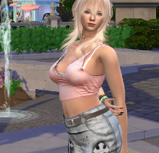 the sims 4 custom sim download blonde female Johanna Nilsson by Bonita100 Body View