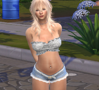 sims game cc download blonde female Johanna Nilsson by Bonita100 Body View