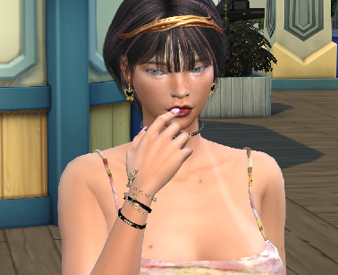 sims game premium cc download dyed-hair female Polina Smirnova by Bonita100 Face View