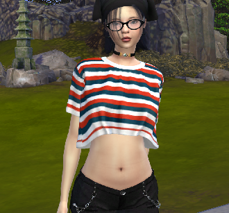 sims4 custom character download asian girls female Hina Yamada by Bonita100 Body View