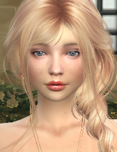 sims4 custom character download girl Wilma Larsson by Bonita100 Face View