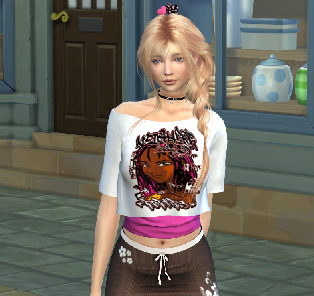 the sims 4 custom sim download blonde female Wilma Larsson by Bonita100 Body View