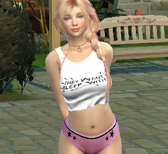 sims game cc download blonde female Wilma Larsson by Bonita100 Body View