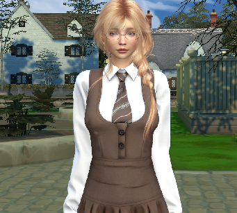 sims4 realistic style download blonde female Wilma Larsson by Bonita100 Body View