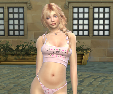 sims high detail download blonde female Wilma Larsson by Bonita100 Body View