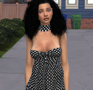 sims4 custom character download brunette female Meriem Ben Hadda by Bonita100 Body View