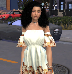 sims custom content download brunette female Meriem Ben Hadda by Bonita100 Body View