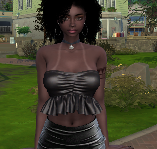 sims 4 custom character download black girls female Aaliyah Jackson by Bonita100 Body View