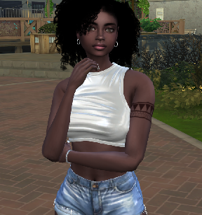 the sims 4 custom content download black girls female Aaliyah Jackson by Bonita100 Body View