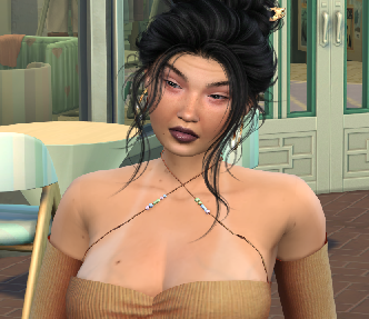 the sims 4 custom character download woman Mei Prescott by Bonita100 Face View
