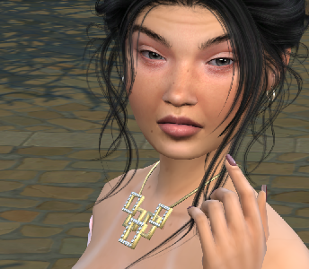 sims game custom content download brunette female Mei Prescott by Bonita100 Face View