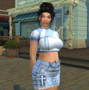 sims 4 cc download woman Mei Prescott by Bonita100 Body View