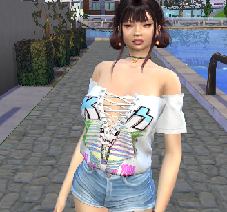 sims game premium cc download girl Xinyi Zhou by Bonita100 Body View