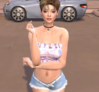sims game custom content download brown hair female Emily Martin by Bonita100 Body View