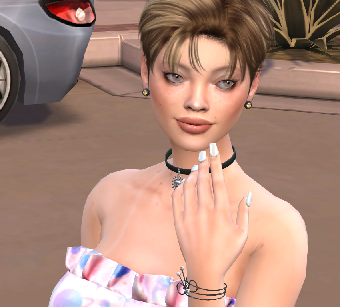sims 4 cc download dyed-hair female Emily Martin by Bonita100 Face View