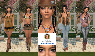 Nayana Morning Star brunette custom character Sims 4 CAS outfit preview - thumbnail
