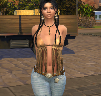 the sims 4 alpha cc style download brunette female Nayana Morning Star by Bonita100 Body View