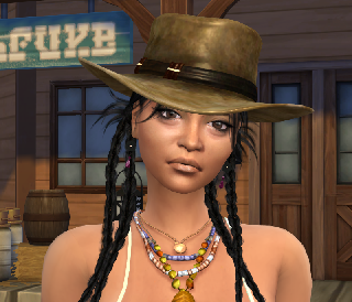 sims 4 custom character download native american female Nayana Morning Star by Bonita100 Face View