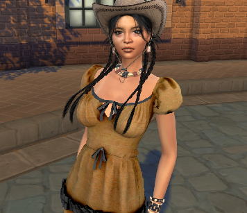 sims4 custom sim download brunette female Nayana Morning Star by Bonita100 Body View