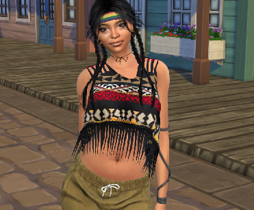 sims 4 realistic style download brunette female Nayana Morning Star by Bonita100 Body View