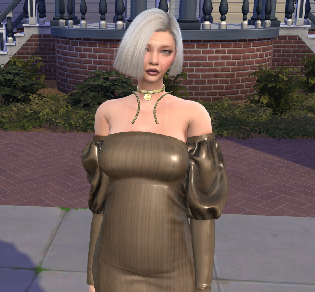 sims 4 alpha cc download gray-haired female Rebecca Williams by Bonita100 Body View