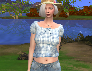 the sims 4 alpha cc style download gray-haired female Rebecca Williams by Bonita100 Body View
