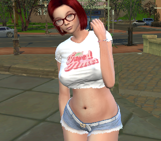 sims4 custom content download townies female Amy Prescott by Bonita100 Body View
