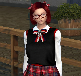 sims game custom sim download redhead female Amy Prescott by Bonita100 Body View