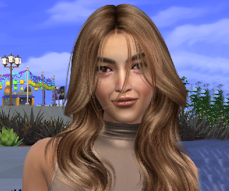 sims4 custom character download brown hair female Harper Potter by Bonita100 Face View