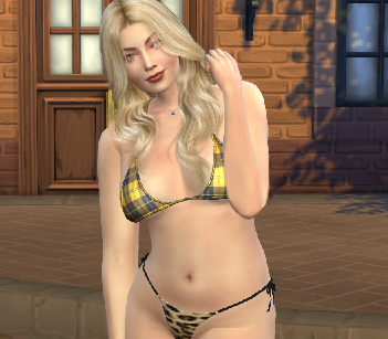 sims custom content download blonde female Melanie Pelletier by Bonita100 Body View