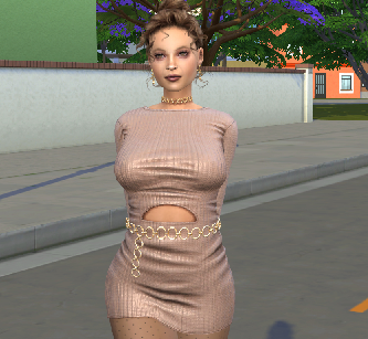 sims4 high detail download brown hair female Sonia Rodrigues by Bonita100 Body View