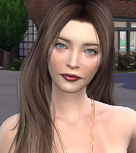 sims game custom sim download brown hair female Megan Collins by Bonita100 Face View
