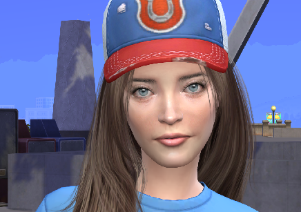 sims realistic style download brown hair female Megan Collins by Bonita100 Face View