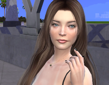 sims 4 high detail download brown hair female Megan Collins by Bonita100 Face View