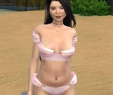 sims4 alpha cc style download girl Linh Nguyen by Bonita100 Body View