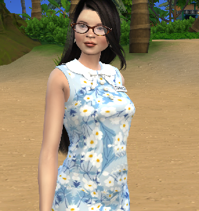 sims 4 custom sim download girl Linh Nguyen by Bonita100 Body View
