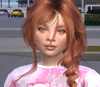sims4 custom sim download redhead female Ellie Stuart by Bonita100 Face View