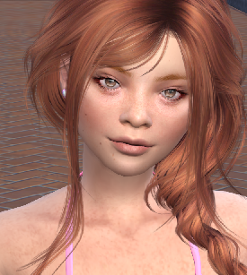 sims cc download redhead female Ellie Stuart by Bonita100 Face View