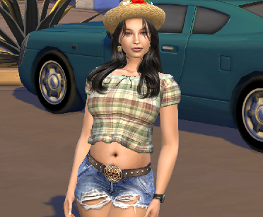 sims game custom sim download girl Fernanda Castellanos by Bonita100 Body View