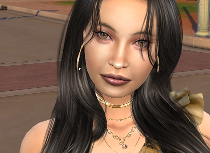 sims game alpha cc style download brunette female Fernanda Castellanos by Bonita100 Face View