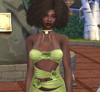 sims game alpha cc style download black girls female Destiny Duval by Bonita100 Body View