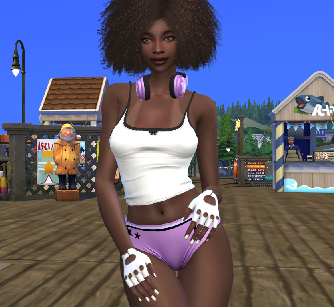 sims 4 cc download black girls female Destiny Duval by Bonita100 Body View