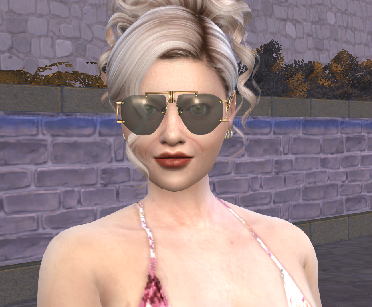 the sims 4 realistic style download gray-haired female Anja Katharina Stadler by Bonita100 Face View